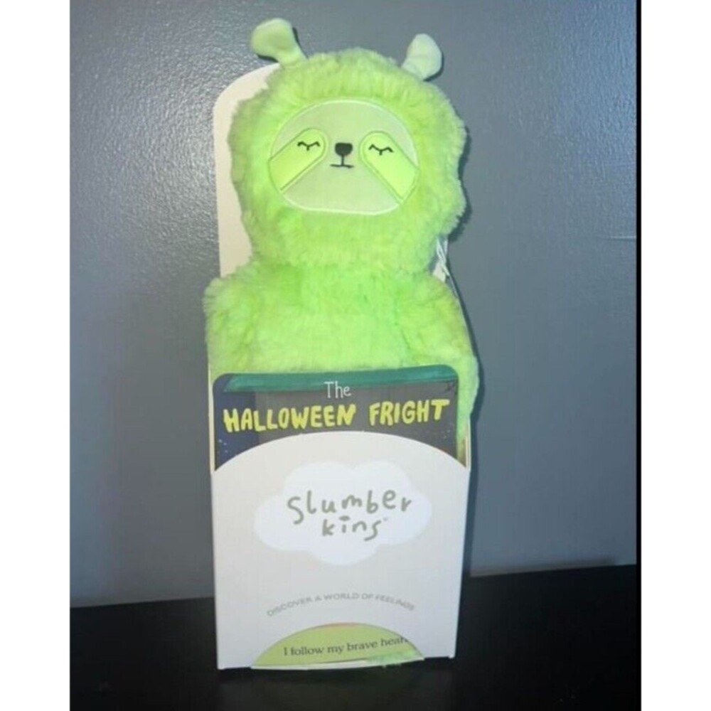 Slumberkins Halloween Glow In The Dark Sloth Alien Kin - Special Edition- New